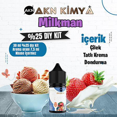 One Hit Wonder Milkman Yoğun Dıy Kit Çilek Krema Gıda Aroması %25 Oranda Aroma İçerir (Hazır Değildir )