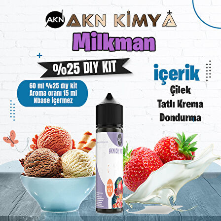 One Hit Wonder Milkman Yoğun Dıy Kit Çilek Krema Gıda Aroması %25 Oranda Aroma İçerir (Hazır Değildir )