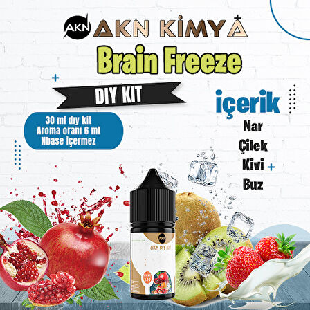 Brain Freeze Naked Dıy Kit Nar Çilek Kivi Buz Gıda Aroması %20 Oranda Aroma İçerir (Hazır Değildir )