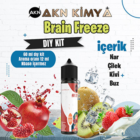 Brain Freeze Naked Dıy Kit Nar Çilek Kivi Buz Gıda Aroması %20 Oranda Aroma İçerir (Hazır Değildir )