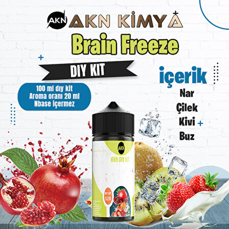 Brain Freeze Naked Dıy Kit Nar Çilek Kivi Buz Gıda Aroması %20 Oranda Aroma İçerir (Hazır Değildir )