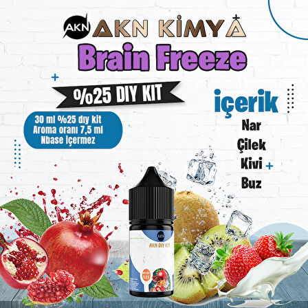 Brain Freeze Naked Yoğun Dıy Kit Nar Çilek Kivi Buz Gıda Aroması %25 Oranda Aroma İçerir (Hazır Değildir )