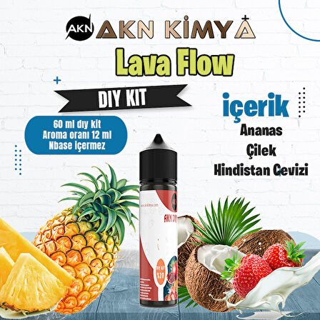 Lava Flow Naked Dıy Kit Çilek Ananas Hindistan Cevizi Gıda Aroması %20 Oranda Aroma İçerir (Hazır Değildir )