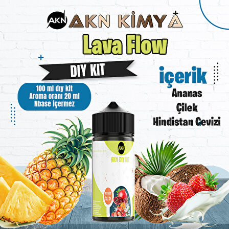 Lava Flow Naked Dıy Kit Çilek Ananas Hindistan Cevizi Gıda Aroması %20 Oranda Aroma İçerir (Hazır Değildir )