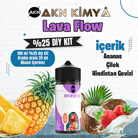 Lava Flow Naked Yoğun Dıy Kit Çilek Ananas Hindistan Cevizi Gıda Aroması %25 Oranda Aroma İçerir (Hazır Değildir )