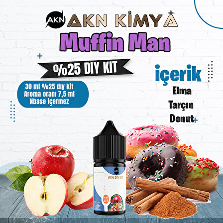 One Hit Wonder Muffin Man Yoğun Dıy Kit Elma Tarçın Donut Gıda Aroması %25 Oranda Aroma İçerir (Hazır Değildir )