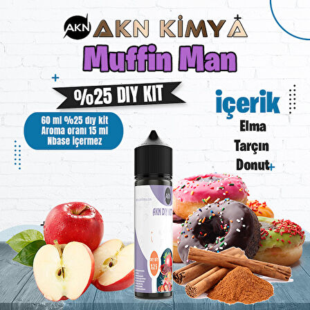 One Hit Wonder Muffin Man Yoğun Dıy Kit Elma Tarçın Donut Gıda Aroması %25 Oranda Aroma İçerir (Hazır Değildir )