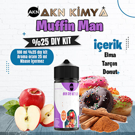 One Hit Wonder Muffin Man Yoğun Dıy Kit Elma Tarçın Donut Gıda Aroması %25 Oranda Aroma İçerir (Hazır Değildir )
