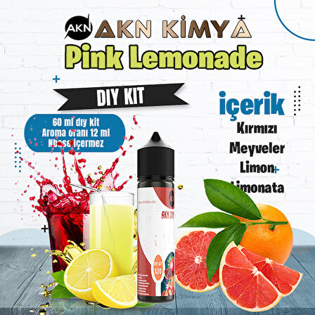 Pink Lemonade Dıy Kit Kırmızı Meyveler Limon Gıda Aroması %20 Oranda Aroma İçerir (Hazır Değildir )