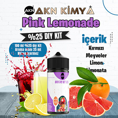 Pink Lemonade Yoğun Dıy Kit Kırmızı Meyveler Limon Gıda Aroması %25 Oranda Aroma İçerir (Hazır Değildir )