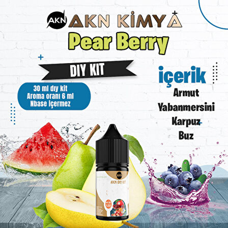 Pear Berry Dıy Kit Armut Yabanmersini Karpuz Buz Gıda Aroması %20 Oranda Aroma İçerir (Hazır Değildir )