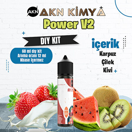 Power V2 Dıy Kit Karpuz Çilek Kivi Gıda Aroması %20 Oranda Aroma İçerir (Hazır Değildir )