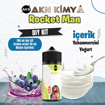 One Hit Wonder Rocket Man Dıy Kit Yabanmersini Yogurt Gıda Aroması %20 Oranda Aroma İçerir (Hazır Değildir )