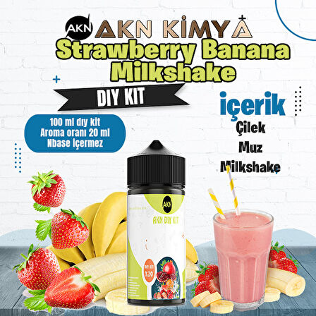 Strawberry Banana Milkshake Dıy Kit Çilek Muz Gıda Aroması %20 Oranda Aroma İçerir (Hazır Değildir )