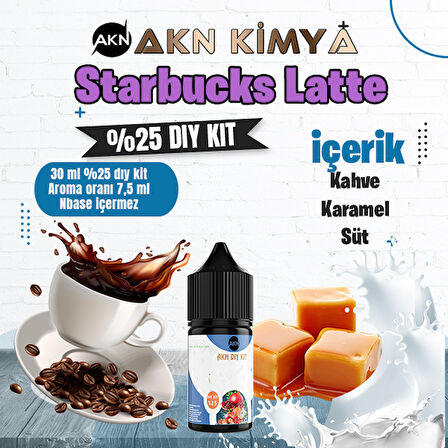 Starbucks Latte Yoğun Dıy Kit Kahve Karamel Süt Gıda Aroması %25 Oranda Aroma İçerir (Hazır Değildir )