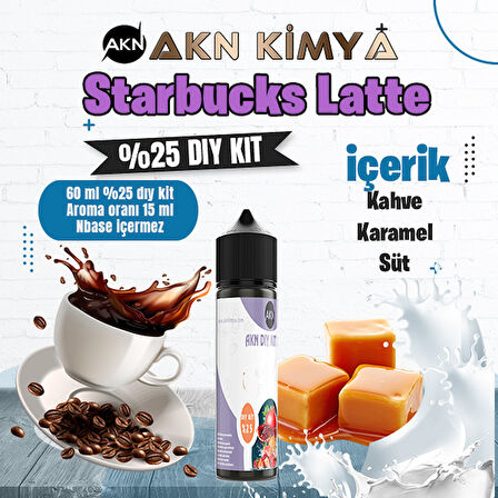 Starbucks Latte Yoğun Dıy Kit Kahve Karamel Süt Gıda Aroması %25 Oranda Aroma İçerir (Hazır Değildir )