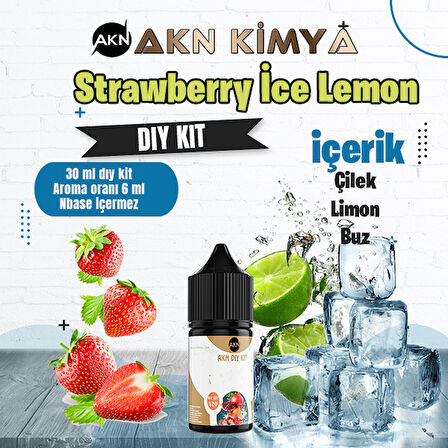 Strawberry Ice Lemon Dıy Kit Çilek Limon Buz Gıda Aroması %20 Oranda Aroma İçerir (Hazır Değildir )