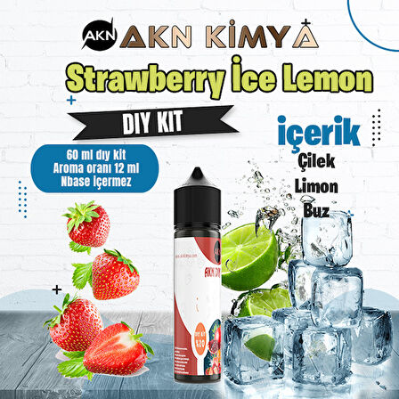 Strawberry Ice Lemon Dıy Kit Çilek Limon Buz Gıda Aroması %20 Oranda Aroma İçerir (Hazır Değildir )