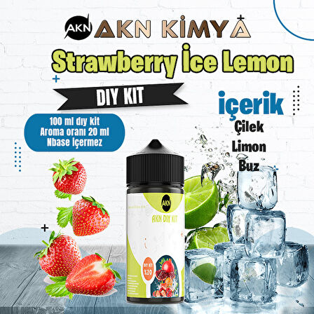 Strawberry Ice Lemon Dıy Kit Çilek Limon Buz  Gıda Aroması %20 Oranda Aroma İçerir (Hazır Değildir )