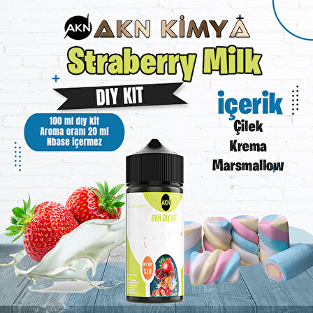 Strawberry Milk Dıy Kit Çilek Süt  Gıda Aroması %20 Oranda Aroma İçerir (Hazır Değildir )