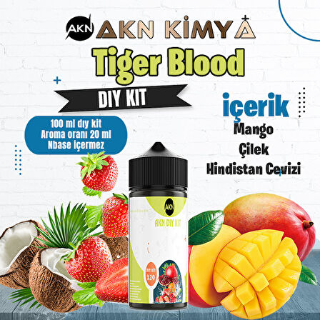 Tiger Blood Dıy Kit Mango Çilek Hindistan Cevizi Gıda Aroması %20 Oranda Aroma İçerir (Hazır Değildir )