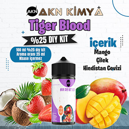 Tiger Blood Yoğun Dıy Kit Mango Çilek Hindistan Cevizi  Gıda Aroması %25 Oranda Aroma İçerir (Hazır Değildir )