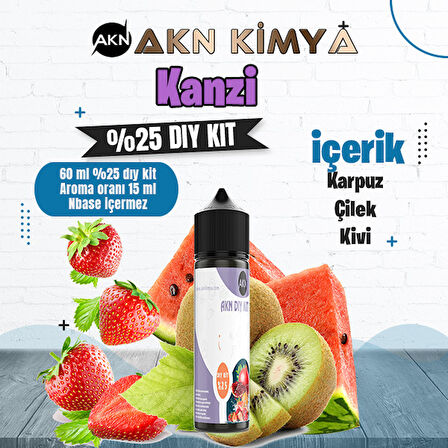 Twelve Monkey Kanzi Yoğun Dıy Kit Karpuz Çilek Kivi Gıda Aroması %25 Oranda Aroma İçerir (Hazır Değildir )