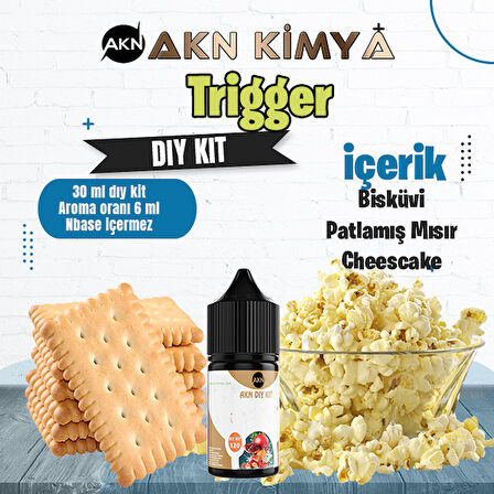 Trigger Dıy Kit Bisküvi Patlamış Mısır Gıda Aroması %20 Oranda Aroma İçerir (Hazır Değildir )