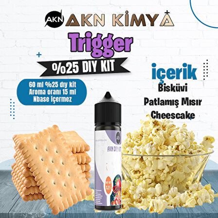 Trigger Yoğun Dıy Kit Bisküvi Patlamış Mısır Gıda Aroması %25 Oranda Aroma İçerir (Hazır Değildir )
