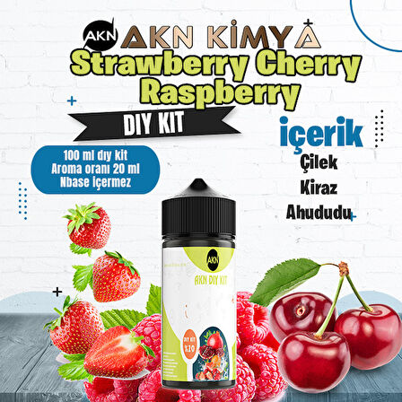 Strawberry Cherry Raspberry Dıy Kit Çilek Kiraz Ahududu Gıda Aroması %20 Oranda Aroma İçerir (Hazır Değildir )