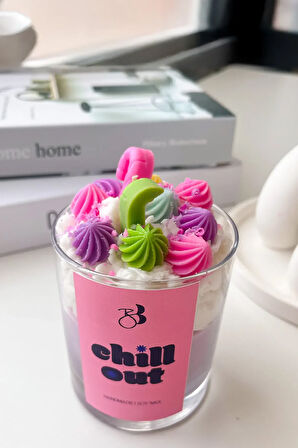 Jelibon Kokulu %100 Doğal El Yapımı Renkli Dekorasyon Soya Mumu