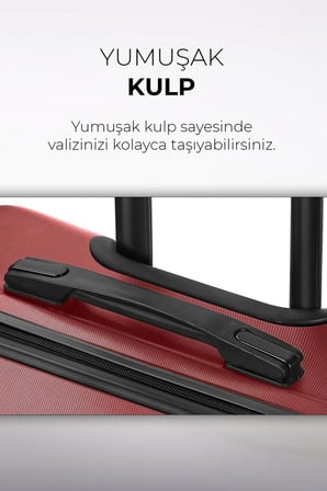 Polo&Sky Elmas Model Vişne Çürüğü Büyük Boy Valiz Bavul
