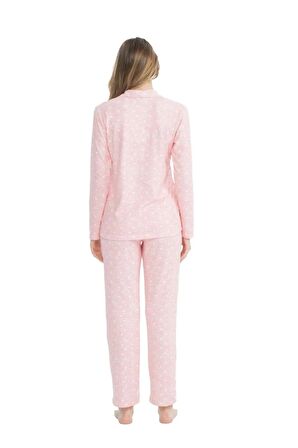 U.S. Polo Assn. Kadın Boydan Patlı Uzun Kollu Pijama Takımı