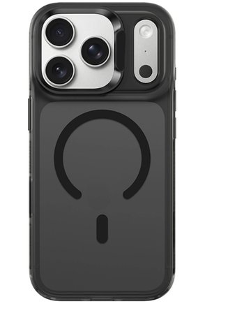 Nettech Apple iPhone 17 Pro Kılıf MagSafe Silikon Buzlu Seri Siyah 0.3 mm