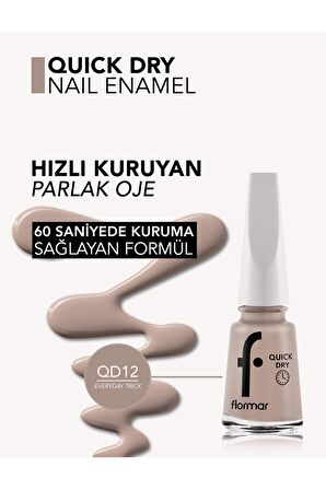 Quick Dry Hızlı Kuruyan İnce Yapılı & Parlak Bitişli Oje