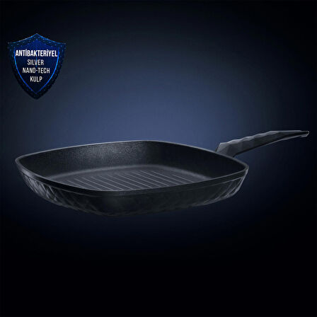 Karaca Biodiamond Antibakteriyel Kulp Indüksiyon Tabanlı Grill Tava 28 Cm 2,5 Lt