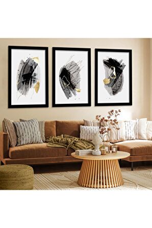 GÜMÜŞ AYNALI PLEKSİ ÇERÇEVELİ MODERN DENİZ MANZARALI SOYUT ÇİZİM TABLO