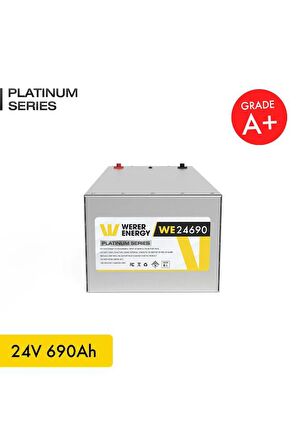 24V 690Ah LiFePO4 Platinum Series Bluetooth'lu Lityum Demir Fosfat Akü 