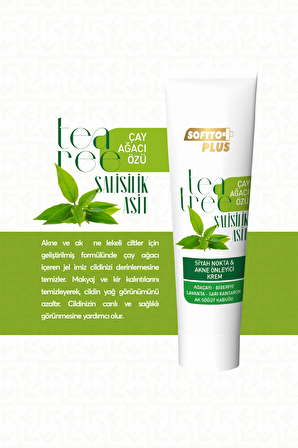 SOFTTO PLUS ÇAY AĞACI ÖZLÜ SİYAH NOKTA VE AKNE ÖNLEYİCİ KREM
