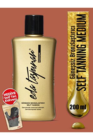 Eda Taşpınar Gold Güneşsiz Bronzlaştırıcı Losyon Self Tanning - Hızlı Bronzlaşma - 200 ML