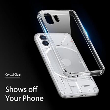 Nothing Phone 2 Case Clear Uyumlu Beyaz Telefon Kılıfı