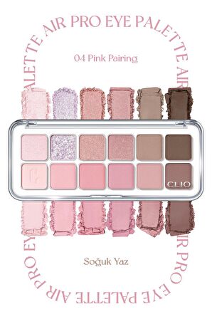 Hafif Dokulu Yoğun Renklere Sahip Göz Farı Paleti Clio Pro Eye Palette Air (04 Pink Pairing)