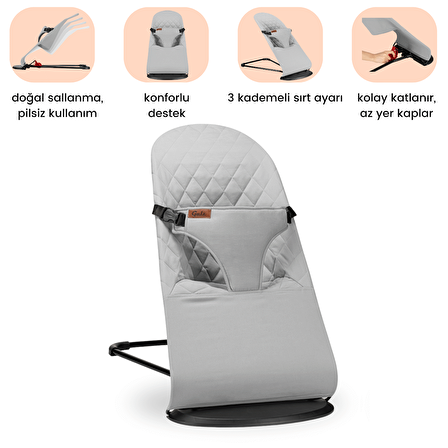 Gulz Sleeper Gri Sallanan Ana Kucağı