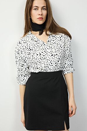 DeFacto Regular Fit Desenli Saten Uzun Kollu Gömlek E4685AX25SPER100