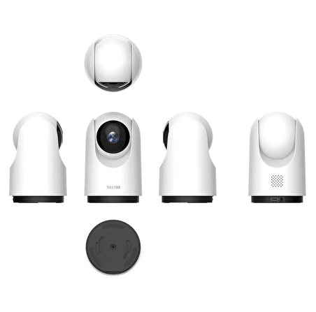 Tecno TH300 3MP 2K Ultra HD 360 Ptz Kablosuz Wifi Güvenlik Kamerası