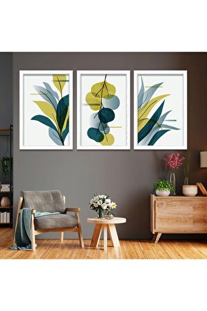 Siyah Ahşap Çerçeveli Kızıl Renk Modern Tablo