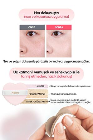 Kalp Şekilli Makyaj Süngeri A'PIEU Juicy Pang Heart Puff