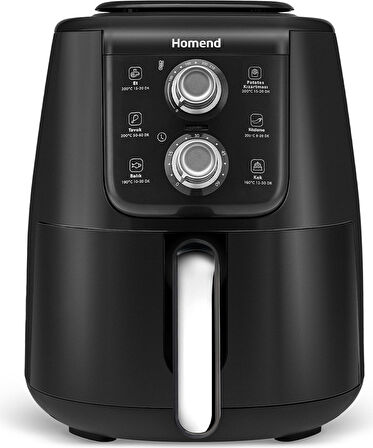 Homend Airfryday 2509h Siyah Silver Çelik Hazneli 4 Lt
