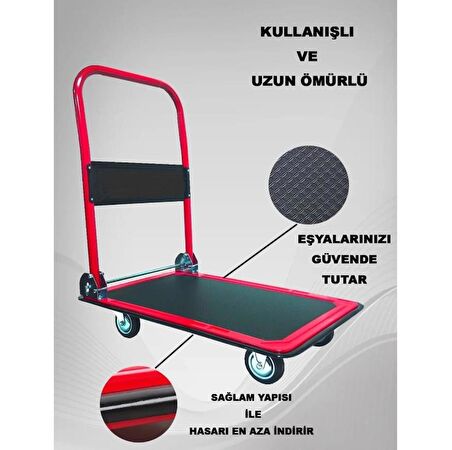 BALATLI Profesyonel Koli Ve Paket Taşıma Arabası 150 Kg PH150-K