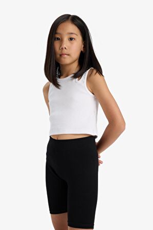 Kız Çocuk Biker Penye 2'li Tayt